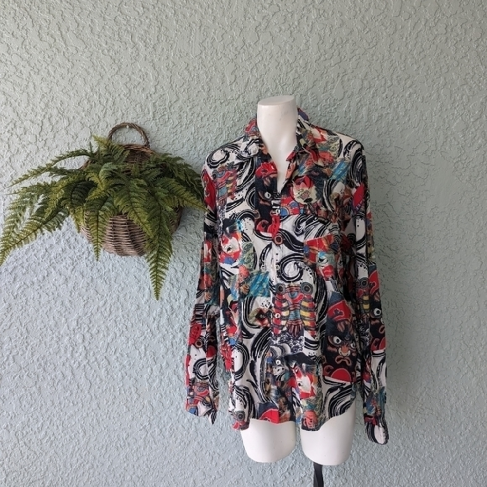 Styled in Italy cafe‎ art to wear faces shirt size 0